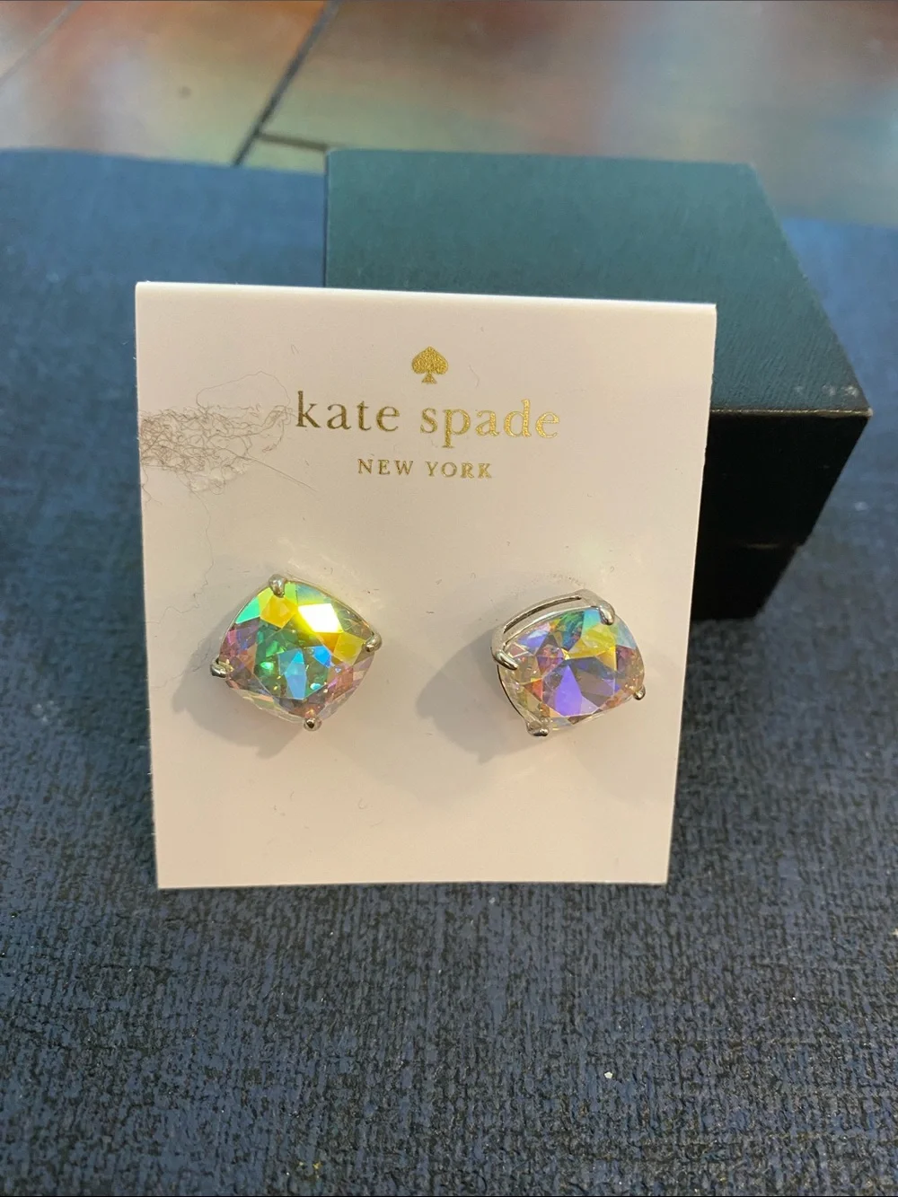 kate spade Aurora Borealis Multi-Color Crystal Stud Earrings